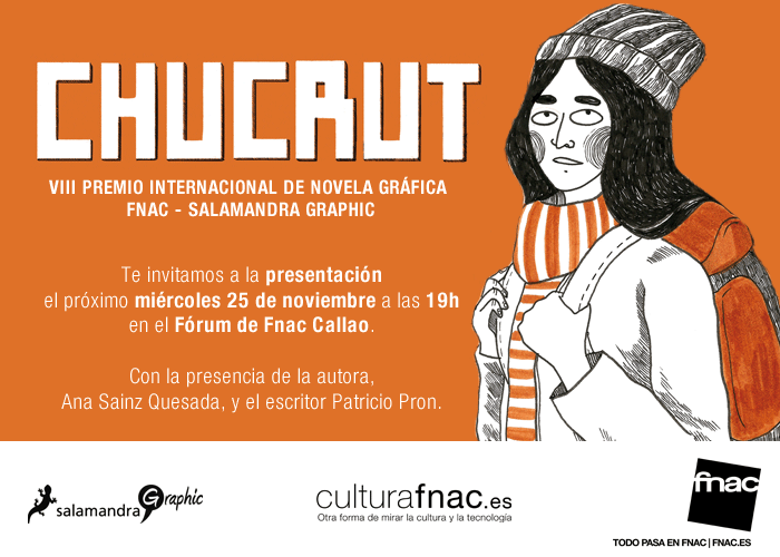 “Chucrut” ve la luz mañana y Fnac Callao acoge su presentación 📖 A las 19h en nuestro Fórum  <a href="/SalamandraGraph/">Salamandra Graphic</a>
