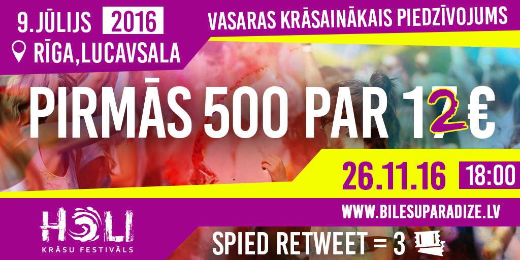 krasufestivals's tweet photo. Hey! Ja Tu "retweet"-o un pie-"mention"-ē divus savus draugus, tad, iespējams, visi nakāt bez maksas ;)
#konkurss https://t.co/4iBPKy2jCf