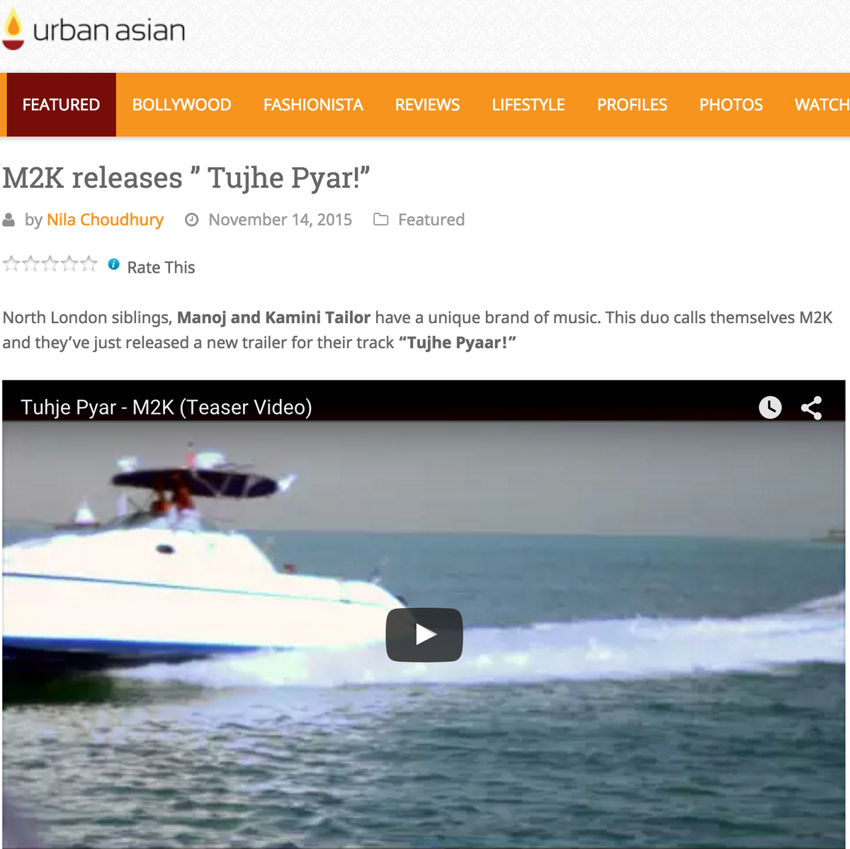 rajghai's tweet photo. @M2k in @UrbanAsian #TujhePyar https://t.co/uVpPjPERdk @M2K_Manoj @M2K_Kam @4playrecordings https://t.co/WMEvvJYD0W