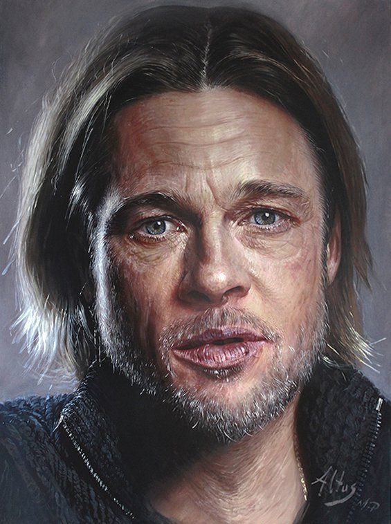 Brad Pitt  36x48" ( 90x120cm)