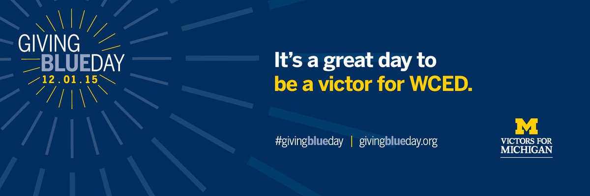 umichDemocracy's tweet image. #GivingBlueDay is one week away! What will you turn blue? #hailtothevictors #SupportMichigan ii.umich.edu/wced/donate
