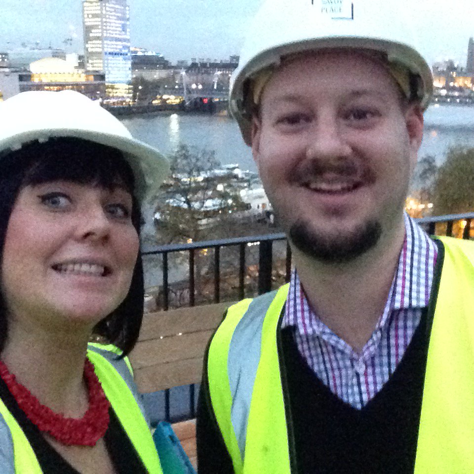 BlueHutPro's tweet photo. Kristel &amp; Lloyd @BlueHutPro checking out the new locations :) 
#eventprofs #London #work https://t.co/qSKrGrp4FN