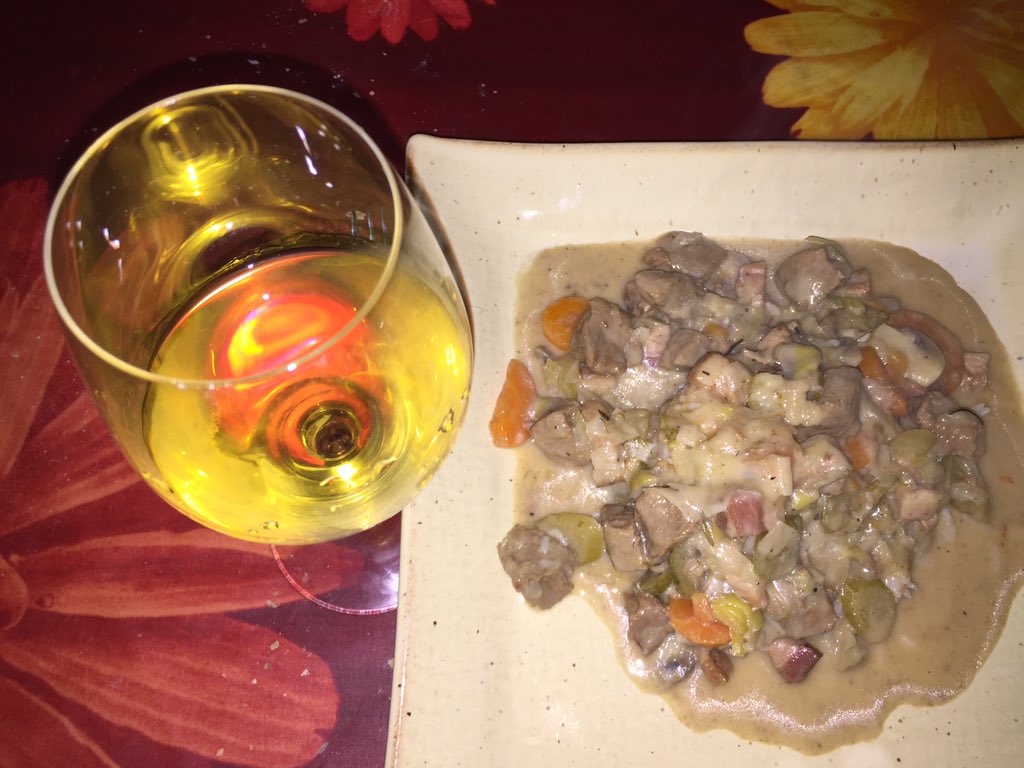 Condrieu 2007 de Stéphane Montez (chansons), bel accord avec une blanquette de veau !