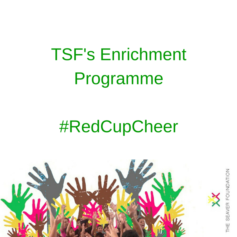 TSF uses stimulating environments to foster comfort to discuss children’s rights. #redcupcheer #enrichmentprogramme