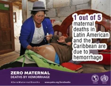 According to @pahowho, hemorrhage (bleeding) causes one 1 out of 5 maternal deaths  #ZeroMaternalDeaths