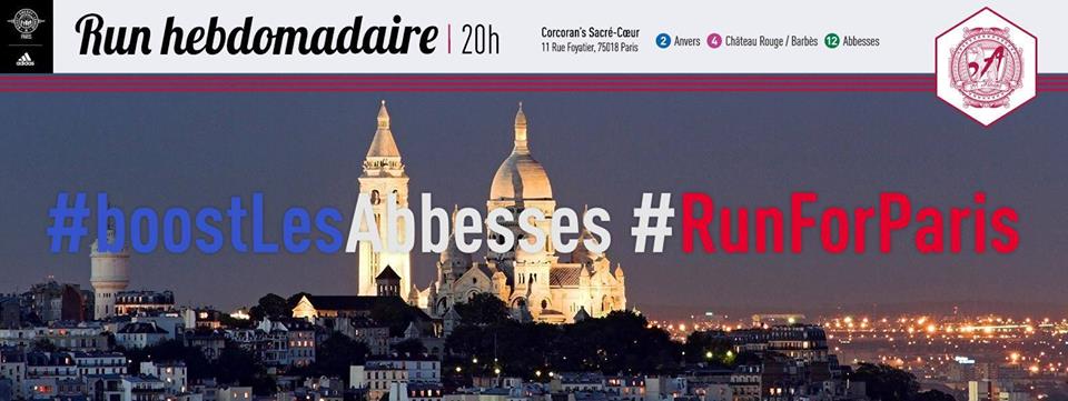 Run_Montmartre's tweet photo. #RunForParis RDV demain 19h50 au QG pour notre Run Hebdo #run #boostyourrun #adidas #Paris #boostlesabbesses https://t.co/EIfU5oGrlr