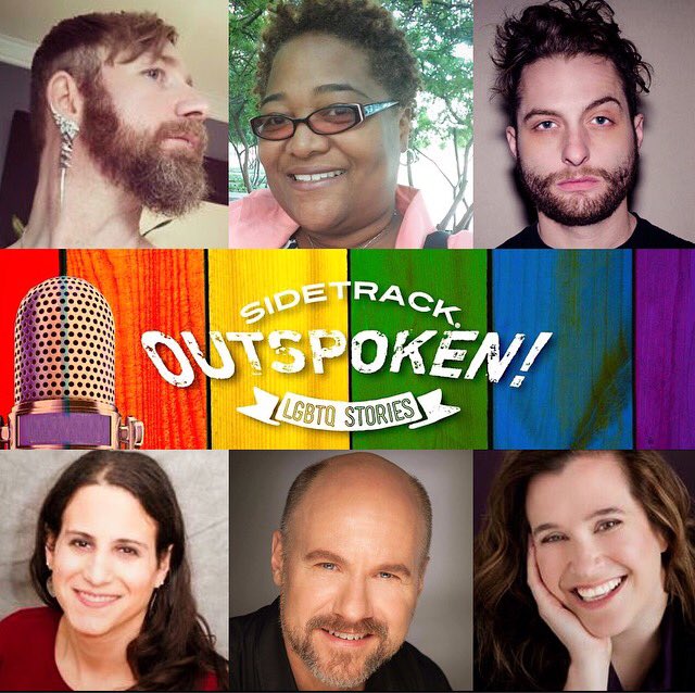 sidetrackbar's tweet photo. Don't miss the Dec. Edition of @OUTSpokenchi Next Tuesday 12/1 @ 7pm. #LGBTQ #Storytelling.  https://t.co/AqjZnTyhds https://t.co/myeSESZJlG