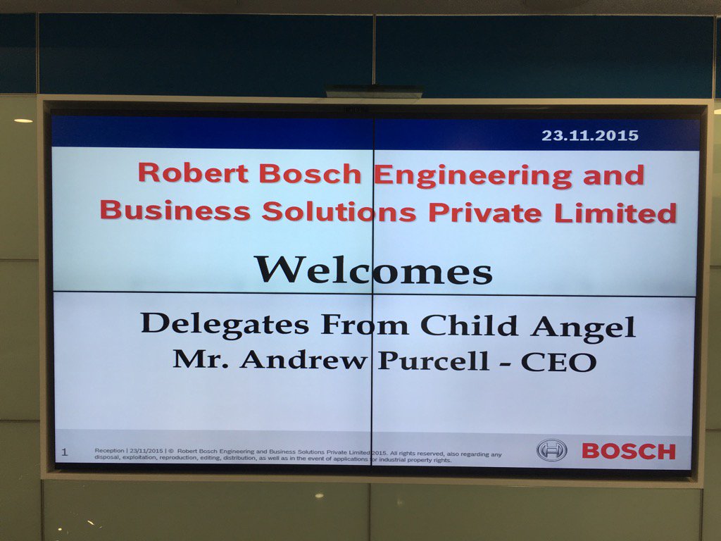 ChildAngelTeam's tweet photo. @ChildAngelTeam CEO visits Bosch to view the 'new' Child Angel progress...it can't get any better..can it?? https://t.co/4hrQiFAtwz