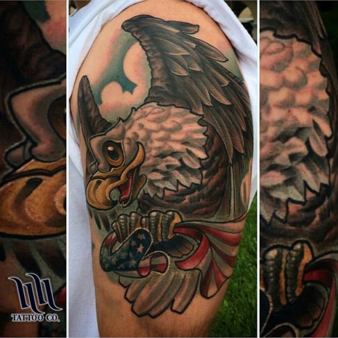 It's #tattootuesday with <a href="/HHorlandotattoo/">H&H Tattoo Orlando</a> resident artist #marky2dix 🇺🇸⚡️#hhtattoo #hartandhuntington #inkrockmoto