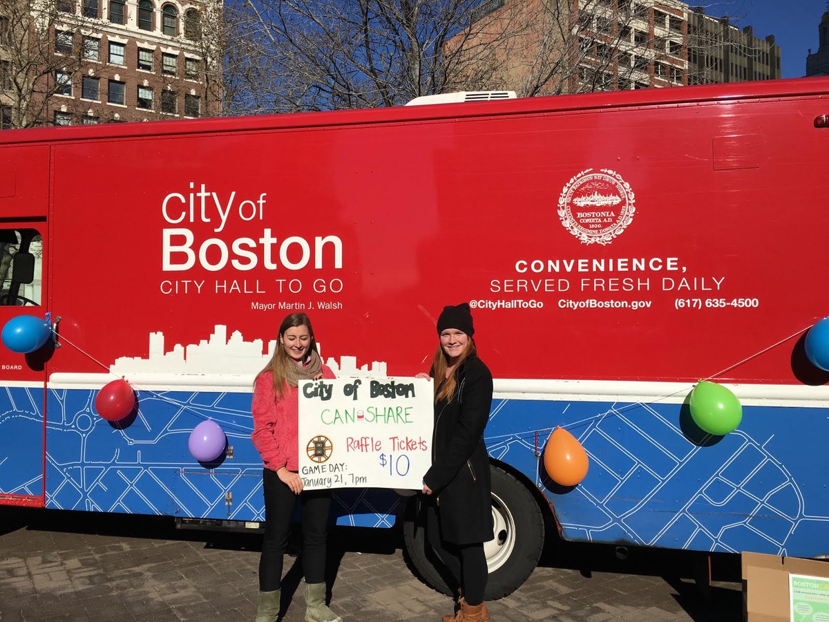 BOS311's tweet photo. Come visit us today with @CityHallToGo in Copley Square and bring your canned goods for #BostonCANshare! https://t.co/vcGZh6m3QJ