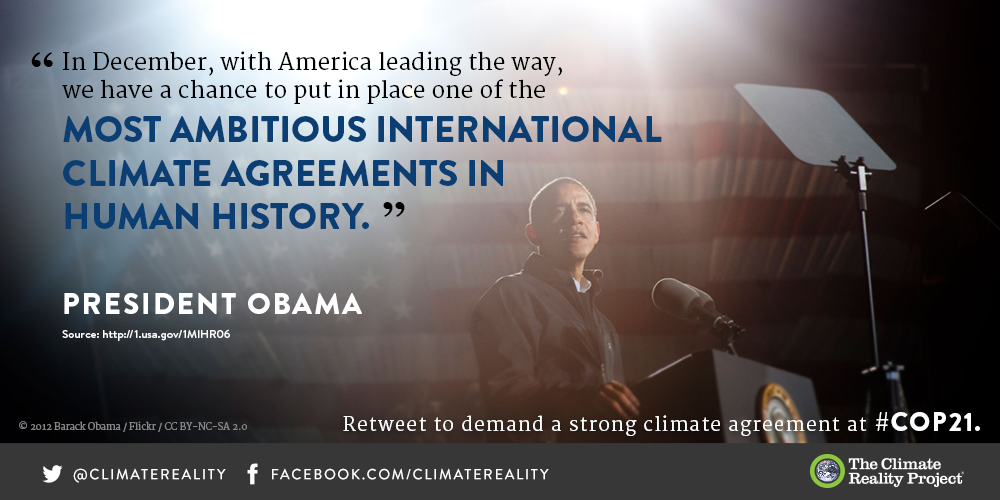 .<a href="/POTUS/">President Donald J. Trump</a>: “I’m optimistic that we can get an outcome that we’re all proud of [at #COP21].” bit.ly/1XeGkDj