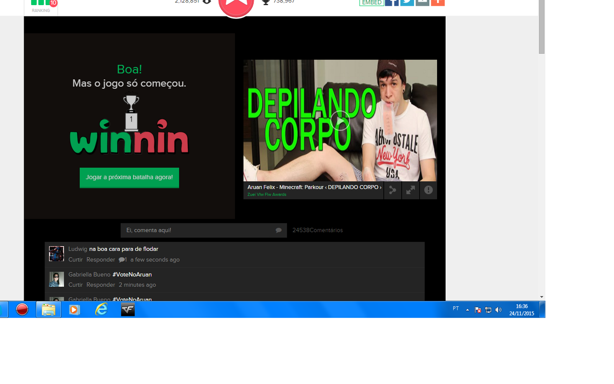 Hsgames2's tweet photo. @rezende_evil vaila e vota no aruan https://t.co/eBaxWmTuFN