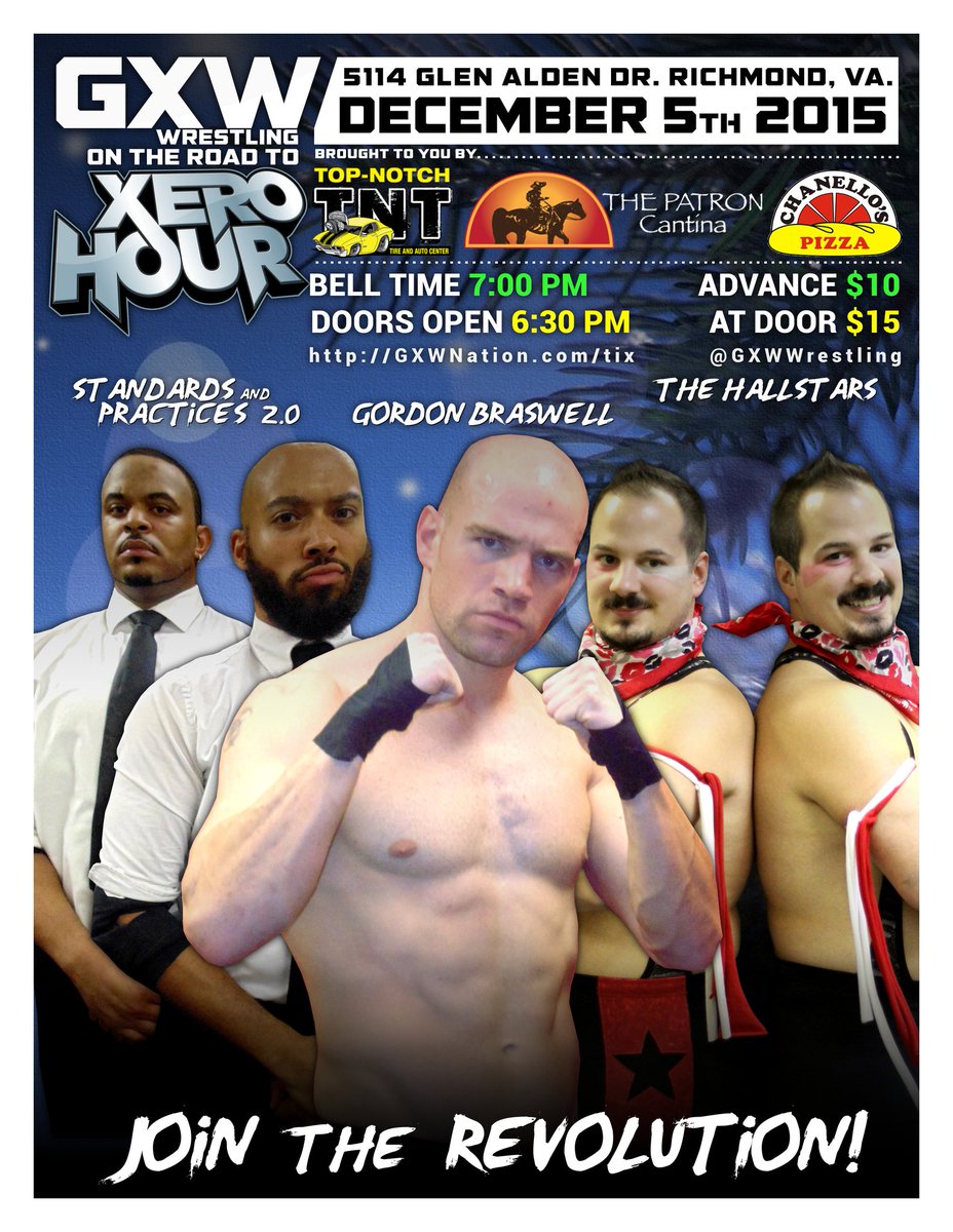 GXWWrestling's tweet photo. #GXWNation visit https://t.co/XhcIMY7IR5 today for the recap on all of this weekends action! Join us Dec. 5th! #GXW https://t.co/C2OwSH3rw0