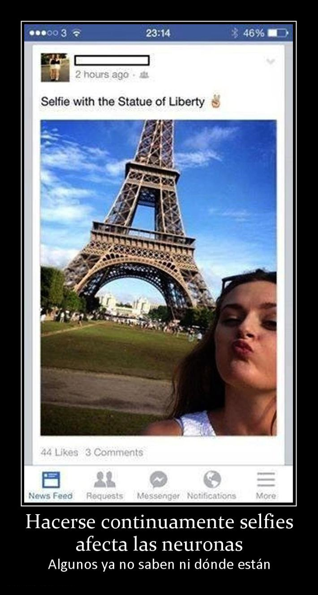 frases_trending's tweet photo. Hacerse continuamente selfies afecta las neuronas Algunos ya no saben ni dónde están https://t.co/WA3MdDN4q7