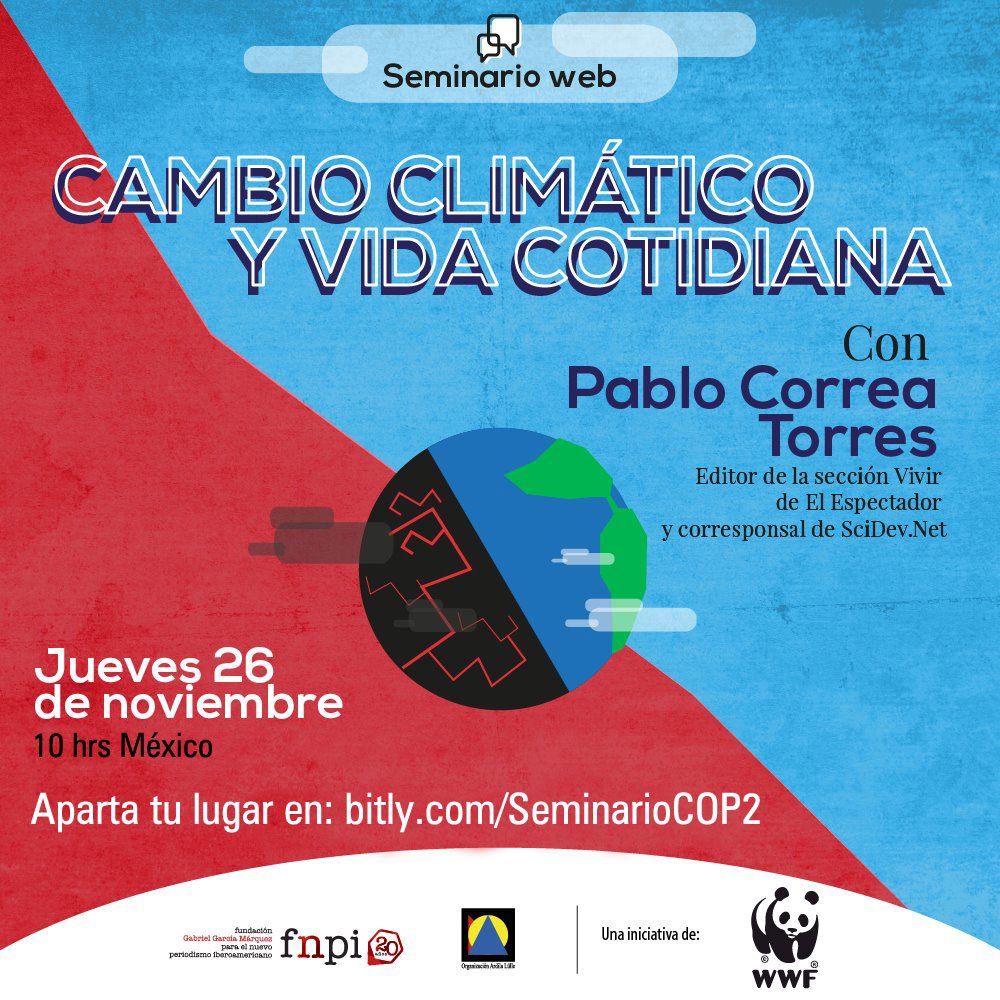 WWF_Mexico's tweet photo. #NadaMejorQue entender para comunicar: dos webinars gratuitos para periodistas sobre #COP21Paris. ¡Inscríbete! https://t.co/1m97l5OiKy