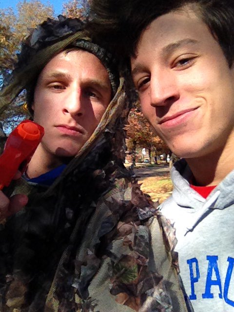 KMCSeniorGames's tweet photo. RIP Colter Hullings 12:55 nerf gun in a ghillie suit. You sneaky snake, Luke. https://t.co/M1UijA4adm