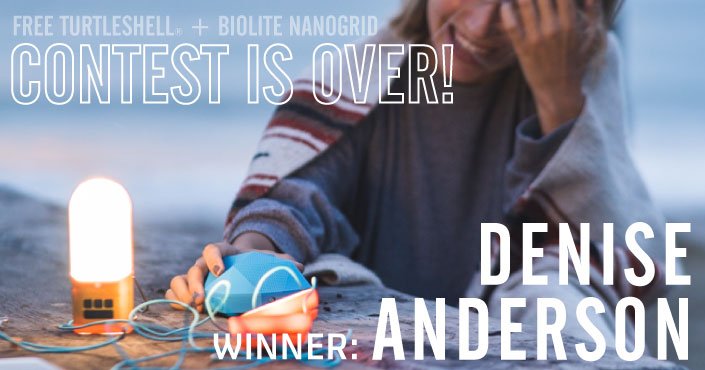 OutdoorTech's tweet image. And the winner of the @biolitestove #NanoGrid and #TurtleShell is, @denidtigner! Congrats!