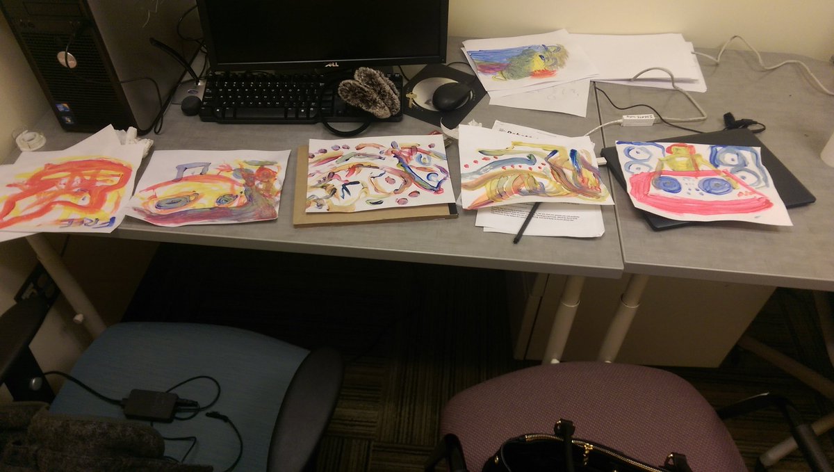 ye_kara's tweet photo. Paintings people made collaborating with my haptic device https://t.co/NLBAgZvJ4E