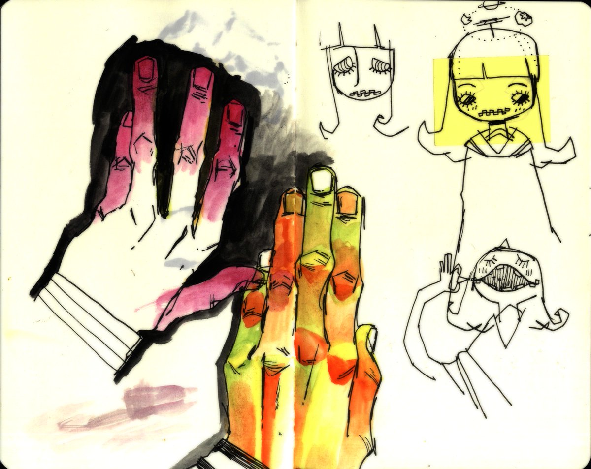 recent sketchbook pages ft. some familiar faces 0:~) 