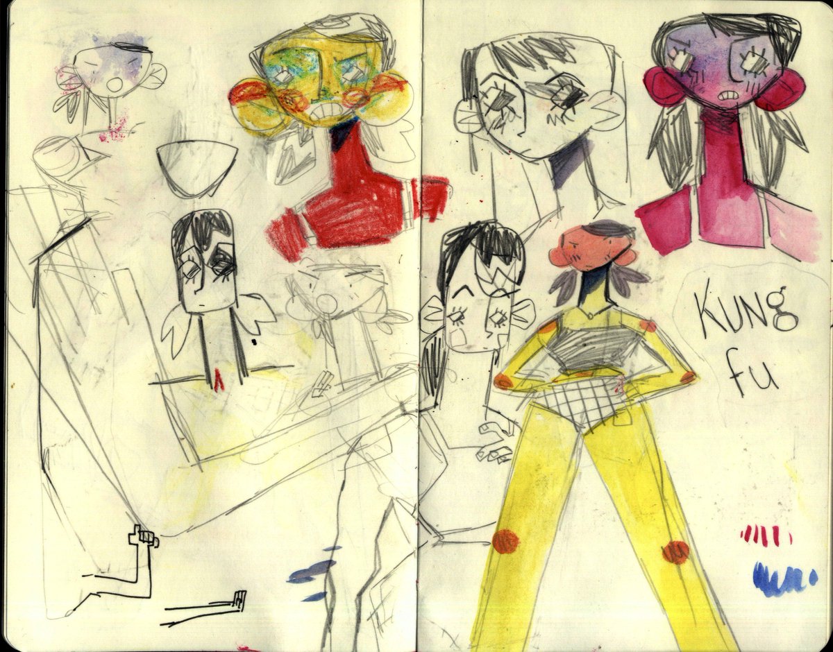 recent sketchbook pages ft. some familiar faces 0:~) 