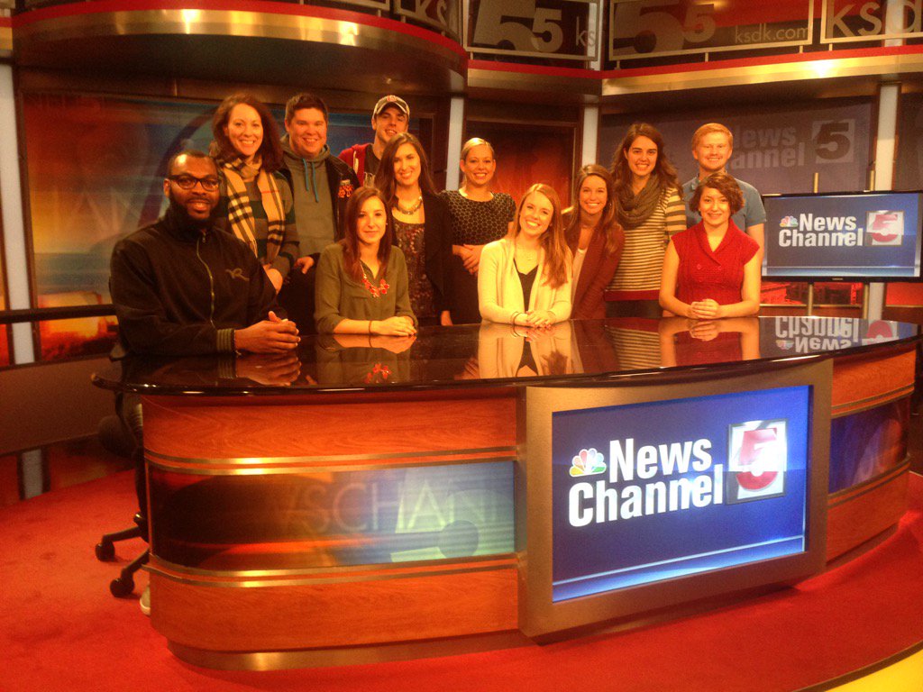 FarrahFazal's tweet photo. We love visitors @ksdknews! It was our lucky day.! @kayquinn and I met these future journalists from @lutvonline! https://t.co/R5pyh60cMw
