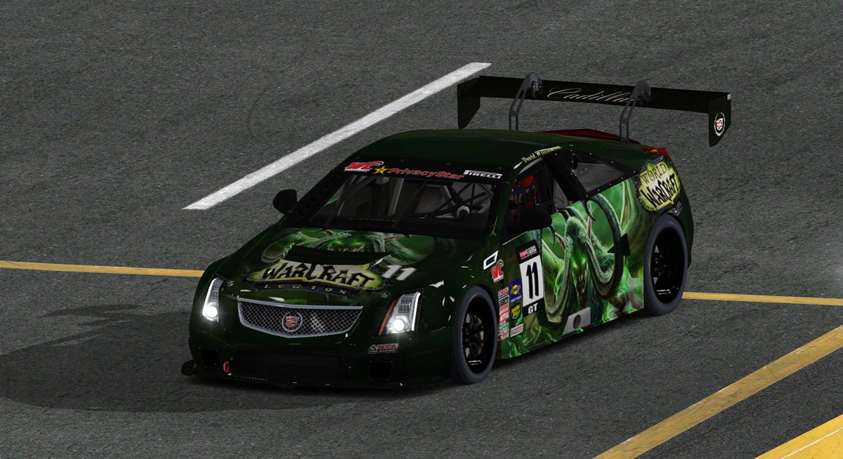 CafeHolay's tweet photo. Special paint for the Caddy to use during the @GTRLIVEtv Streamer shootout event last night #11yearsofwow #legion https://t.co/bnu3YLK6Wo