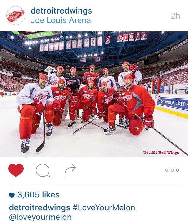 love your melon red wings hat