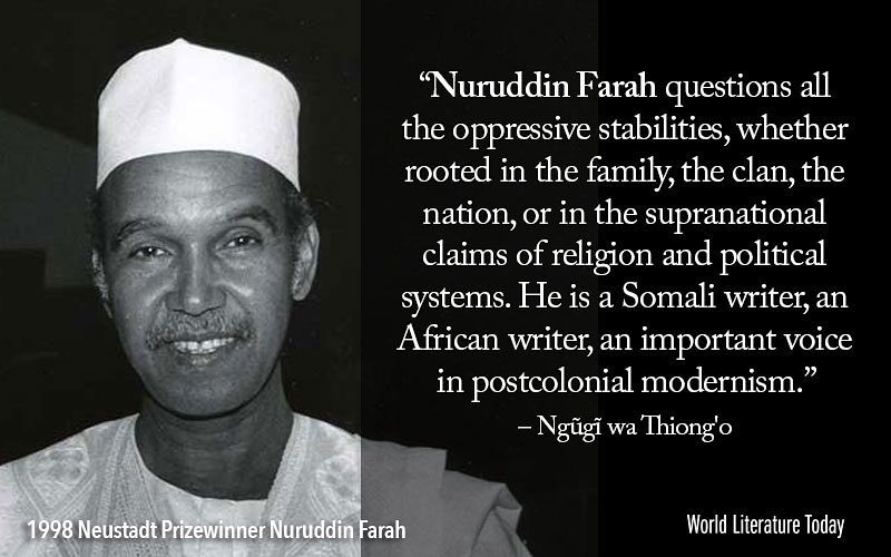 Happy 70th Birthday to famed Somali writer and 1998 laureate Nuruddin Farah 
