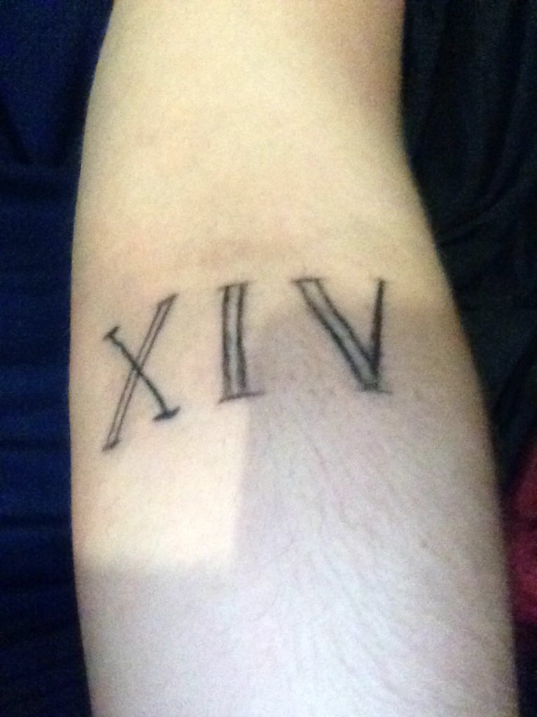 hathers96's tweet photo. Still not finished number 14 in Roman numerals :) https://t.co/YGxKZ04Zl6