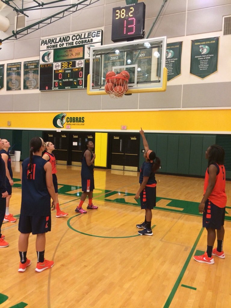 Illinois Women's Basketball (@illiniwbb) on Twitter photo RT: @CoachTianna42: <a href="/IlliniWBB/">Illinois Women's Basketball</a> on fire at walk-thru #whenyourteamcantmissprobs RT: @CoachTianna42: <a href="/IlliniWBB/">Illinois Women's Basketball</a> on fire at walk-thru #whenyourteamcantmissprobs