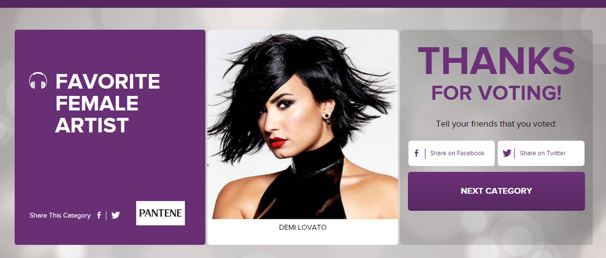 itsforudemetria's tweet photo. MIGOS, QUANDO FOREM VOTAR VOTEM EM AMBAS AS CATEGORIAS! β₯ #VoteDemiLovatoPCA #YAASDemi https://t.co/DCMbopjVcy