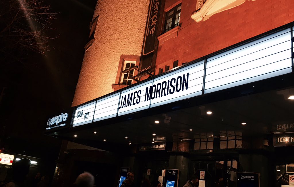 drsabjam's tweet photo. #jamesmorrison at the #O2empire with @hugo_valentine #excited #goodmusicnight https://t.co/CHOOjPih3Y