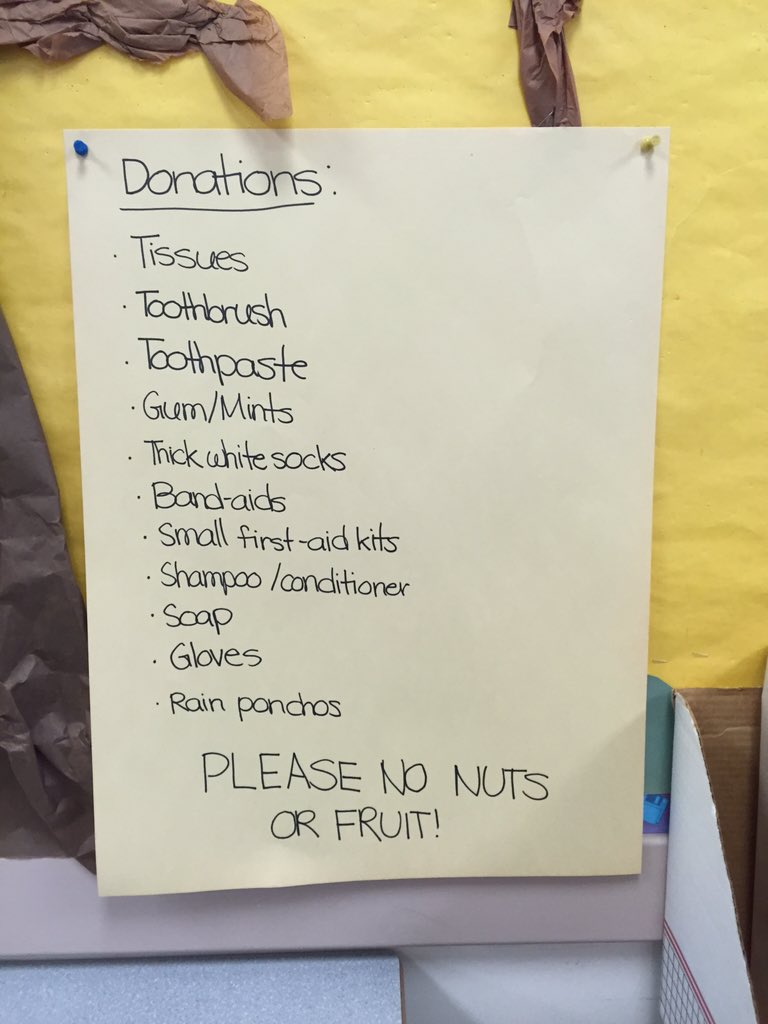 Div8isGreat's tweet photo. The WE team is collecting donations of toiletries. https://t.co/Ck0PQygV90