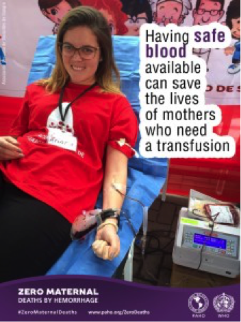 . @pahowho suggests donating blood so it's ready in case a mother needs a transfusion #ZeroMaternalDeaths