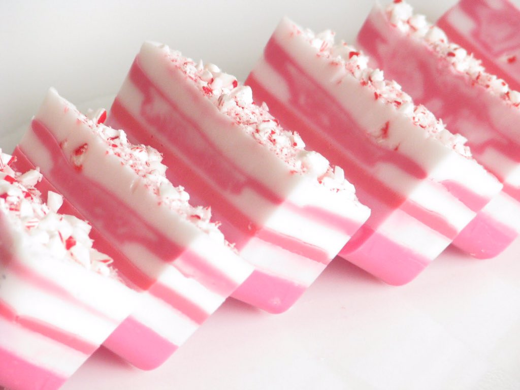 HarbourSoapCo's tweet photo. Who's interested in a candy cane soap treat? #soap https://t.co/EXVzcZyvnb