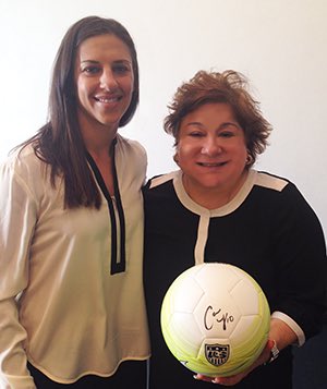 ElizabethBartz's tweet photo. @CarliLloyd was awesome at @SGACNews #LPC2015. https://t.co/ovC1weWbmJ
