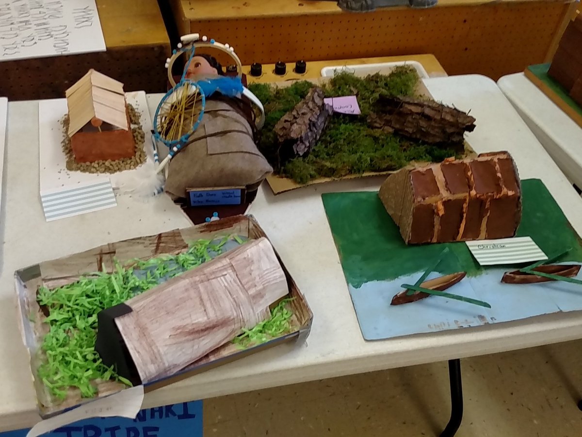 Cookgr4warren's tweet photo. Very proud of my 4th grade Ss' hard work. Their Native American projects look beautiful! @WarrenES_BCPS https://t.co/Ojs52N1SjR