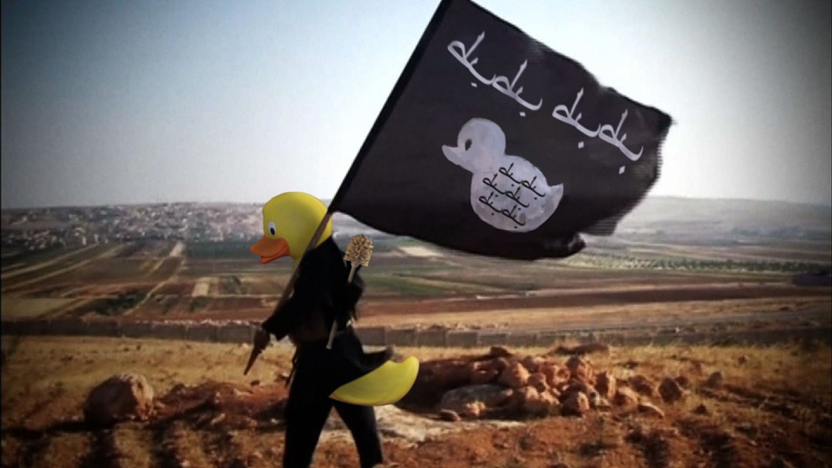 funnystuffnjunk's tweet photo. allah quackbar.. #ISIS https://t.co/5islKAyrjX