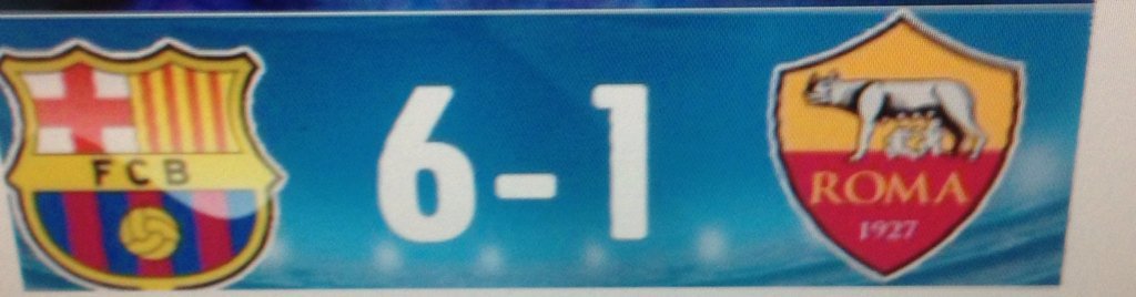 jup1897's tweet photo. 🇬🇧 Man United - Roma 7-1 🎾
🇩🇪 Roma - Bayern 1-7 🎾
🇪🇸 Barça - Roma 6-1 🎾

#BarcellonaRoma https://t.co/CyybLqiX5P