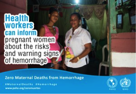 Health workers can let pregnant women & their families know about warning signs of hemorrhage #ZeroMaternalDeaths