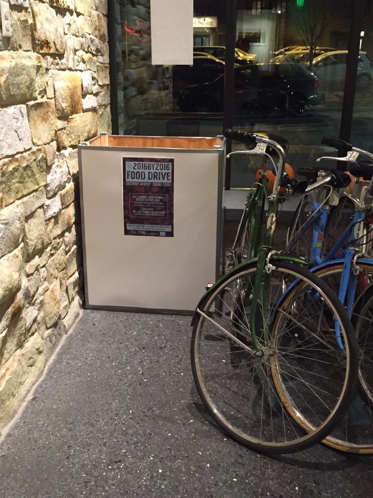 HotelVermont's tweet photo. Calling all cans! We are a drop off point for @ArtsRiots #2016by2016 to benefit the @FeedChittenden. Bring em on in! https://t.co/LVWmKHOEtu