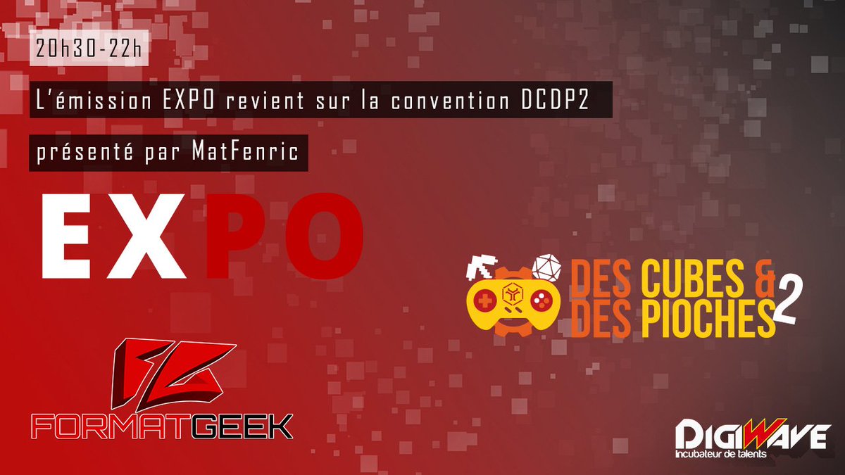 DigiWaveTV's tweet photo. . @MatFenric fait un retour sur la #dcdp2 dans l'émission #Expo !
@FormatGeek
https://t.co/luO8qPm8e1 https://t.co/7dpBdU7eCz