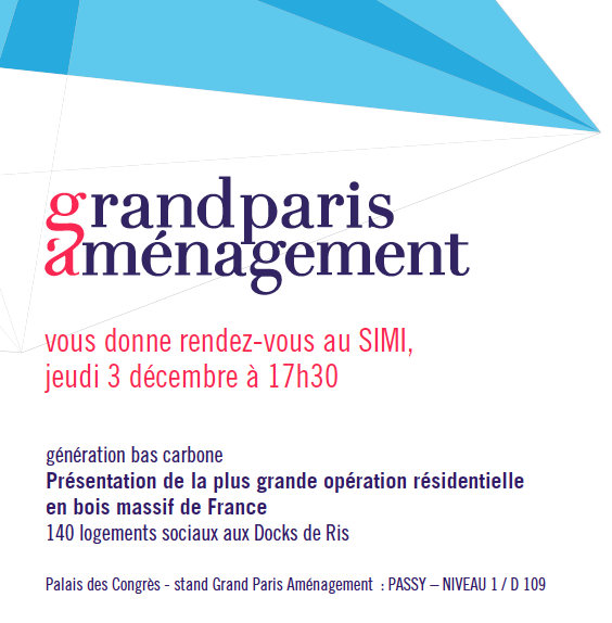 gpamenagement's tweet photo. #SIMI rv bas carbone 3dec. stand @gpamenagement avec @3F_Officiel #Promicea #Wilmotte @Risorangis #constructionbois https://t.co/NXgrgBvw9N