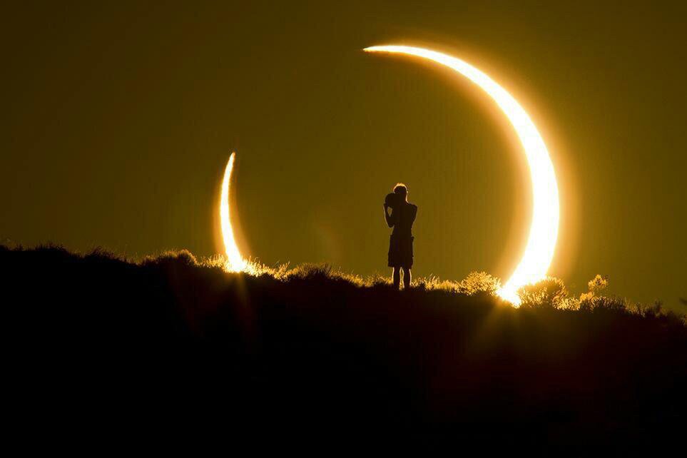 Amazing sunset eclipse