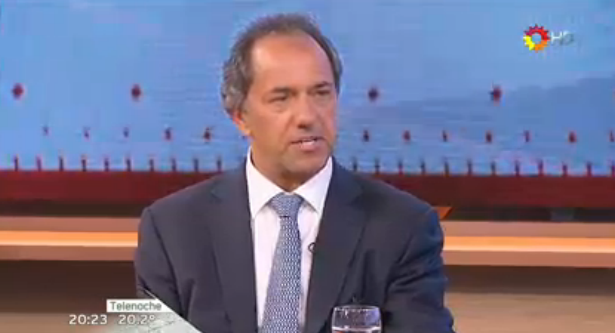 pjconquintela's tweet photo. #AHORA @danielscioli en @telenoche por @eltreceoficial: "Mi espíritu es de colaboración". https://t.co/9ODZrbVi5S