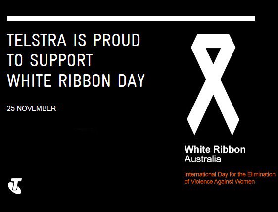 andy_penn's tweet photo. Proud to support #WhiteRibbonDay @WhiteRibbonAust &amp; proud @Telstra is a White Ribbon accredited workplace https://t.co/rRRHfLQJyZ