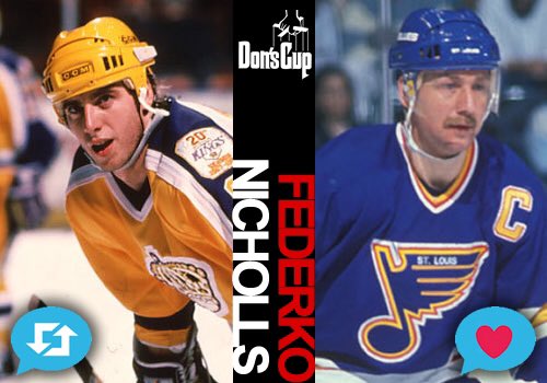 donscup's tweet photo. Who YOU got?
Retweet #nicholls
Fav #federko
@StLouisBlues @LAKingsHKY
#80s #theCDNBrewhouse
#DonsCup #THE64 https://t.co/0iYEf5f2W0
