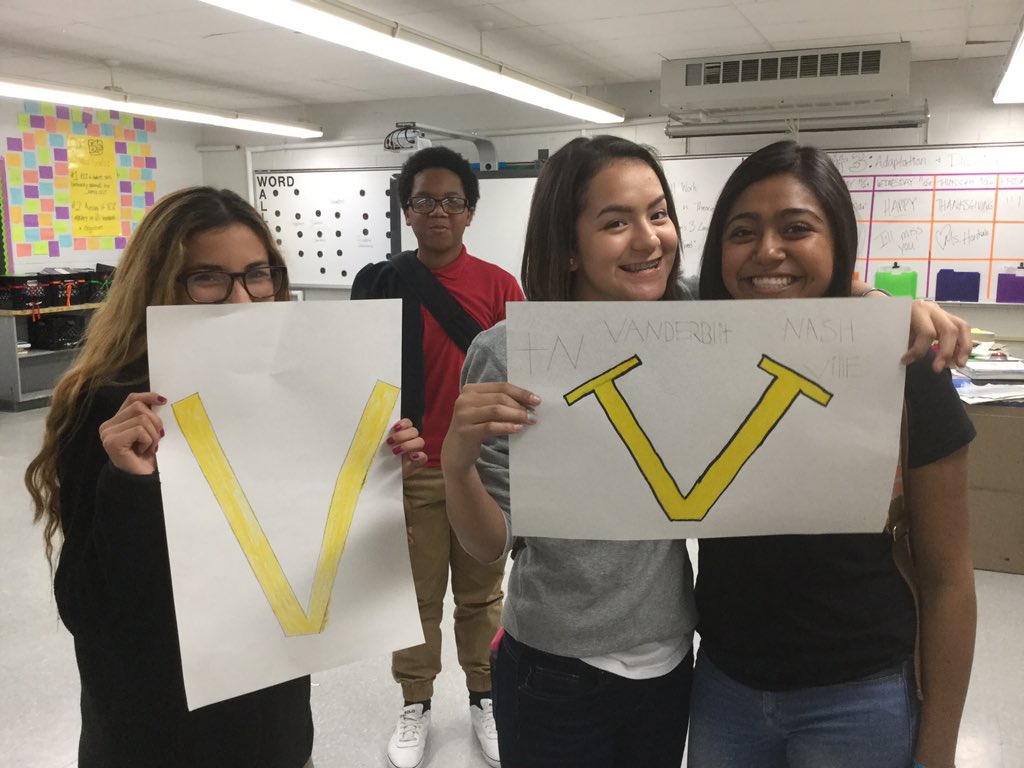 MsHonkala's tweet photo. Love to see my students so excited about being in the VANDERBILT pod! Future Commodores in the making!  #successTPS https://t.co/3j3tpDVzTe