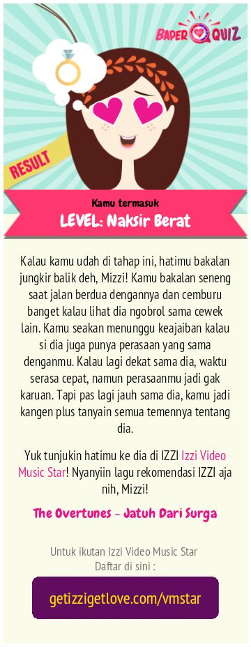 Finally ikutan BaperQuiz dari <a href="/IzziLoveID/">IZZI Indonesia</a>