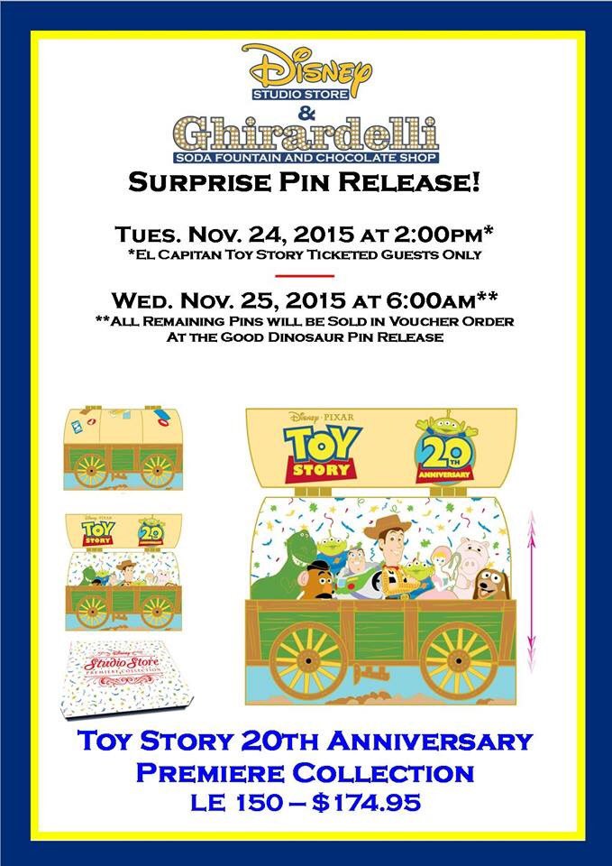 Surprise Release to celebrate the 20th anniversary of Toy Story! #dssh #DSSHPins